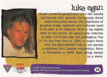 1995 Futera #15 Luke Egan Back